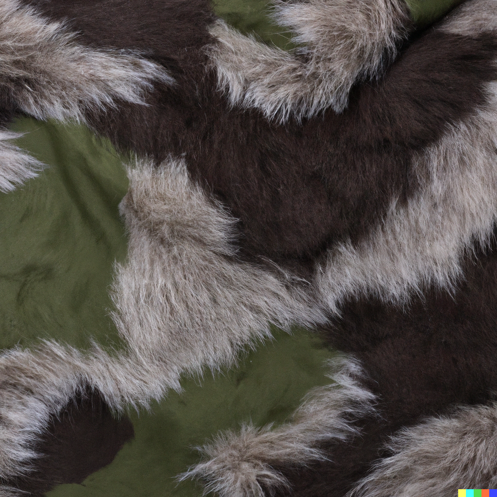 camouflage fur